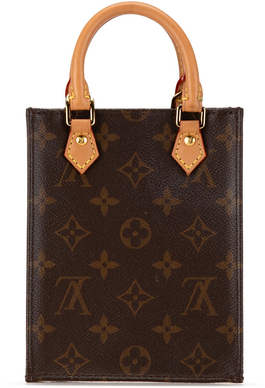Louis Vuitton Monogram Petit Sac Plat Bruin
