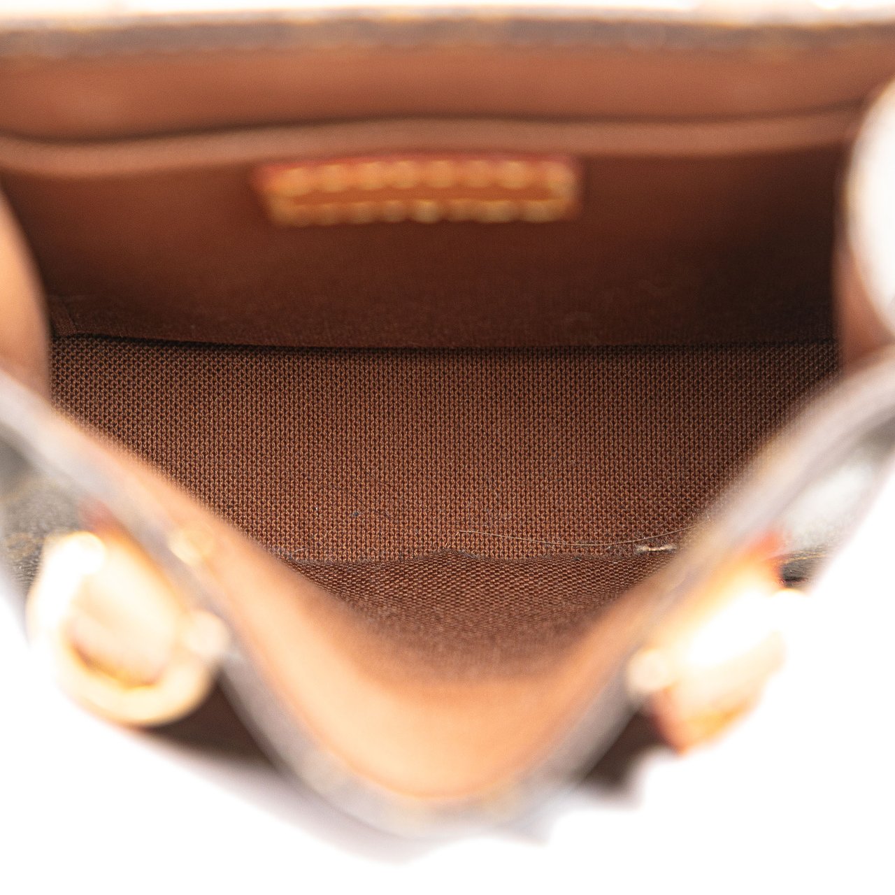 Louis Vuitton Monogram Petit Sac Plat Bruin