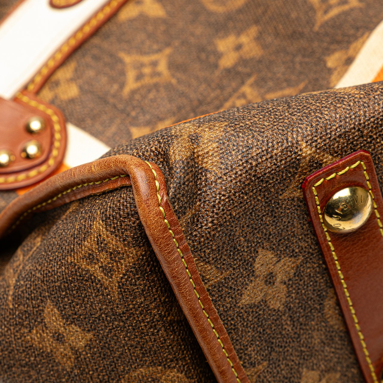 Louis Vuitton Limited Edition Monogram Tisse Rayures PM Bruin