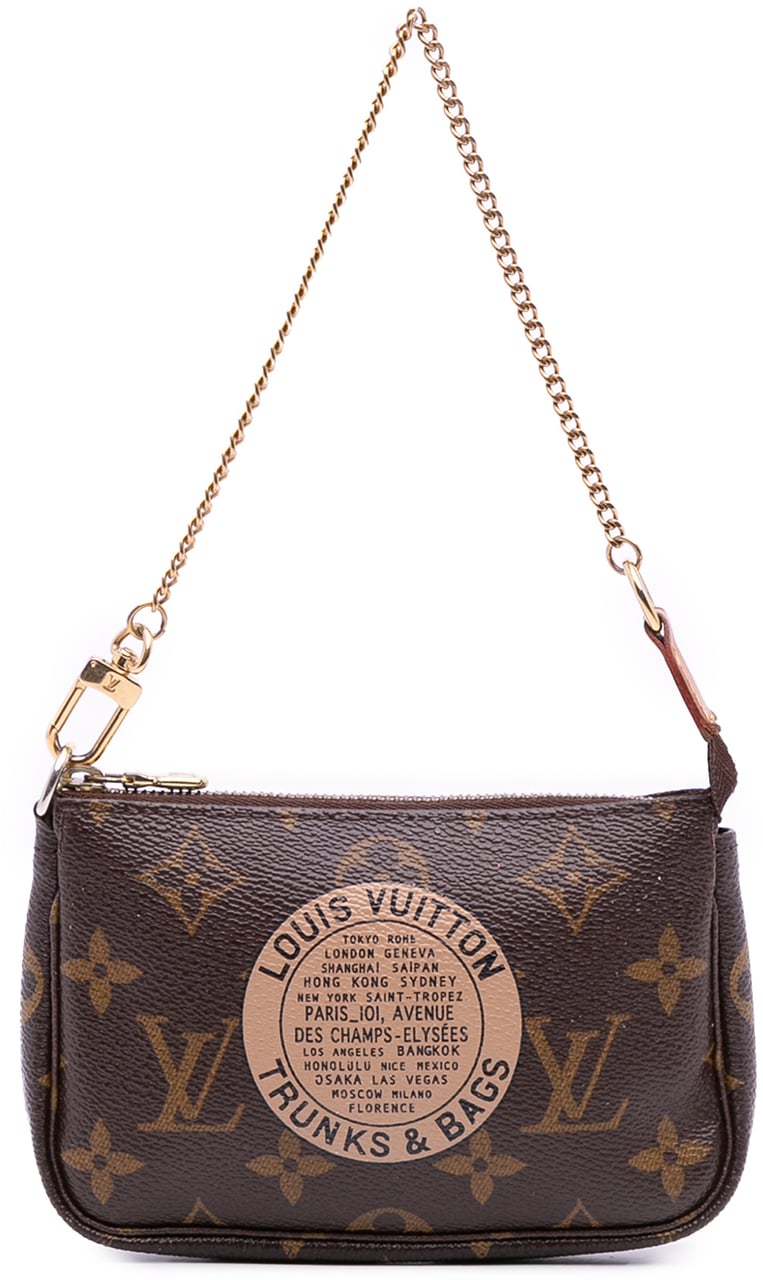 Louis Vuitton Monogram Trunks and Bags Mini Pochette Accessoires Bruin