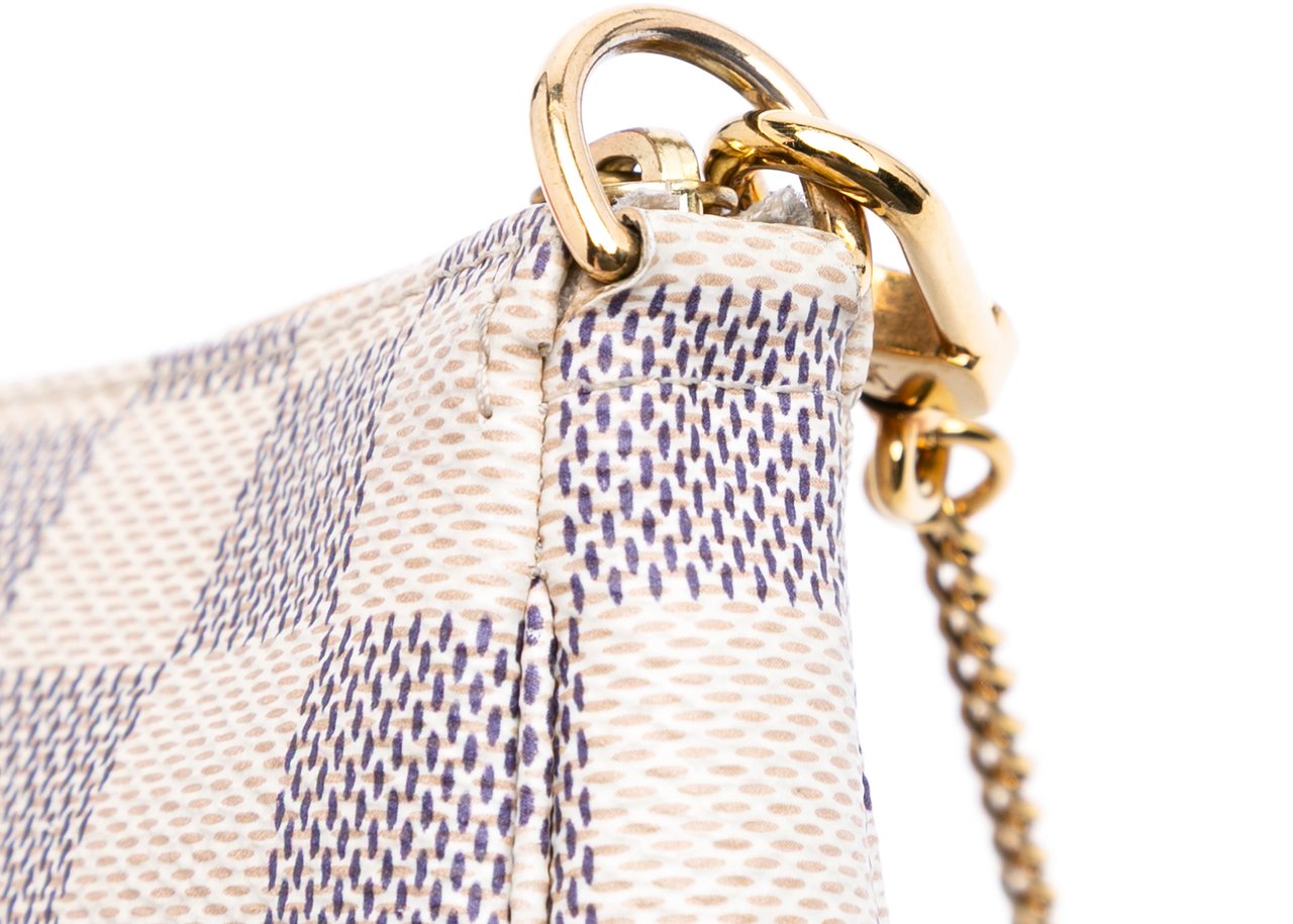 Louis Vuitton Damier Azur Mini Pochette Accessoires Wit