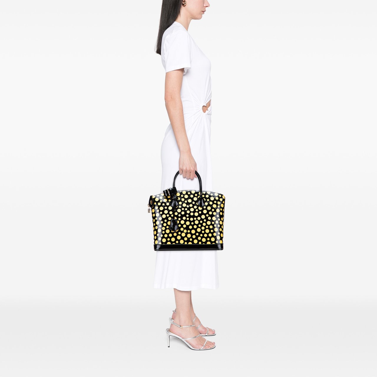 Louis Vuitton Yayoi Kusama Monogram Infinity Dots Lockit MM Zwart