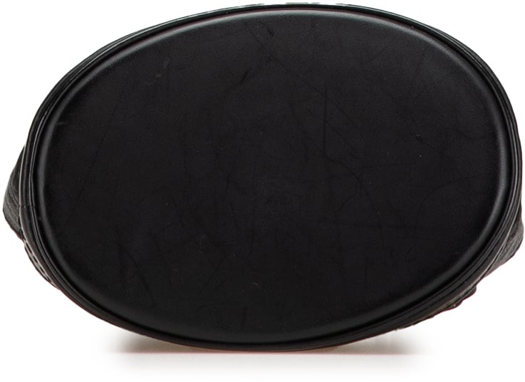 Louis Vuitton Monogram Mini Satin Bucket Zwart