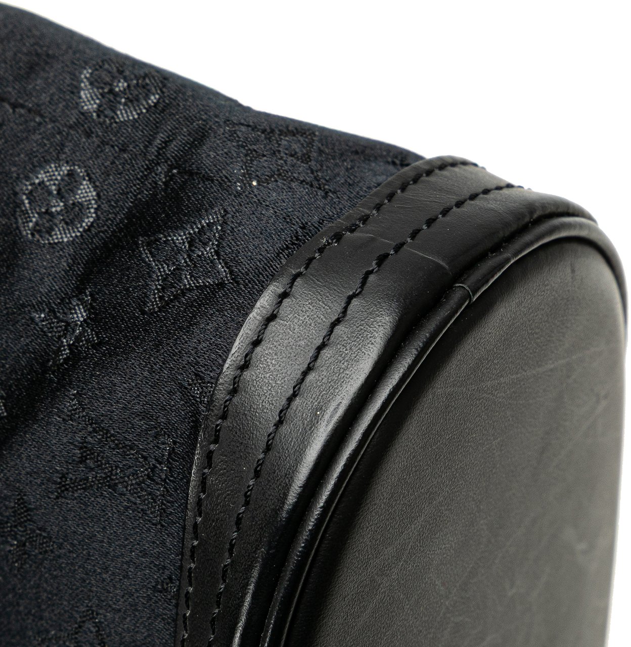 Louis Vuitton Monogram Mini Satin Bucket Zwart