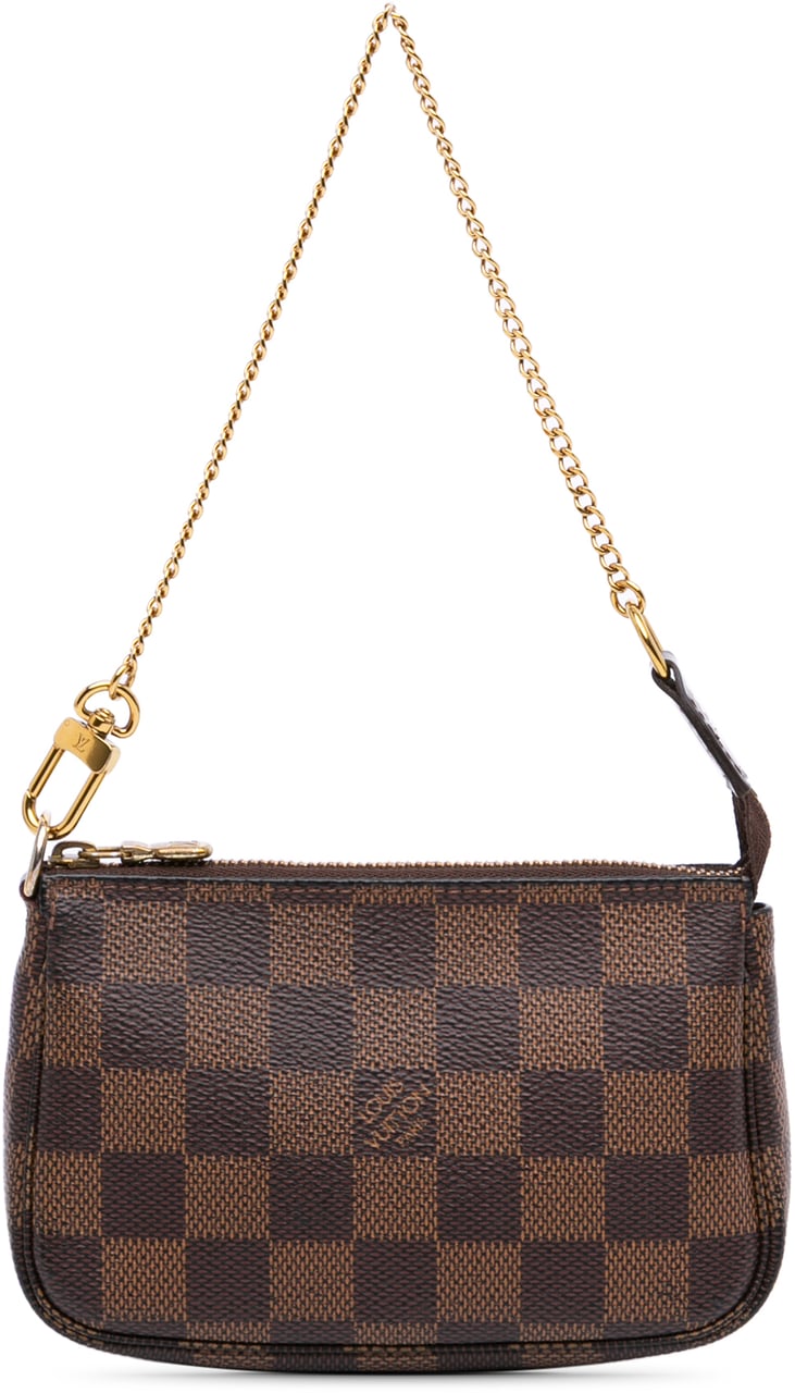 Louis Vuitton Damier Ebene Mini Pochette Accessoires Bruin
