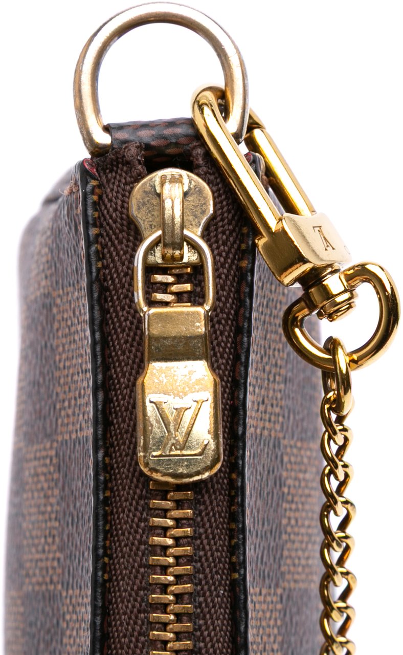 Louis Vuitton Damier Ebene Mini Pochette Accessoires Bruin