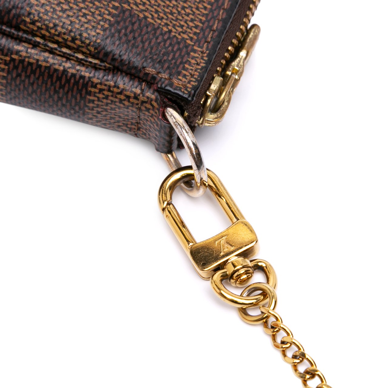 Louis Vuitton Damier Ebene Mini Pochette Accessoires Bruin