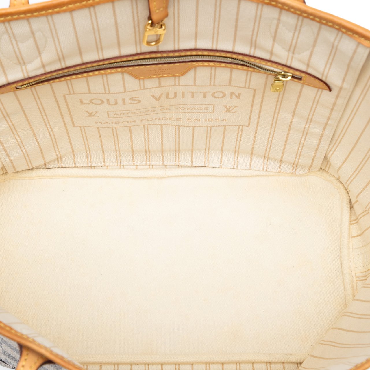 Louis Vuitton Damier Azur Neverfull MM Wit