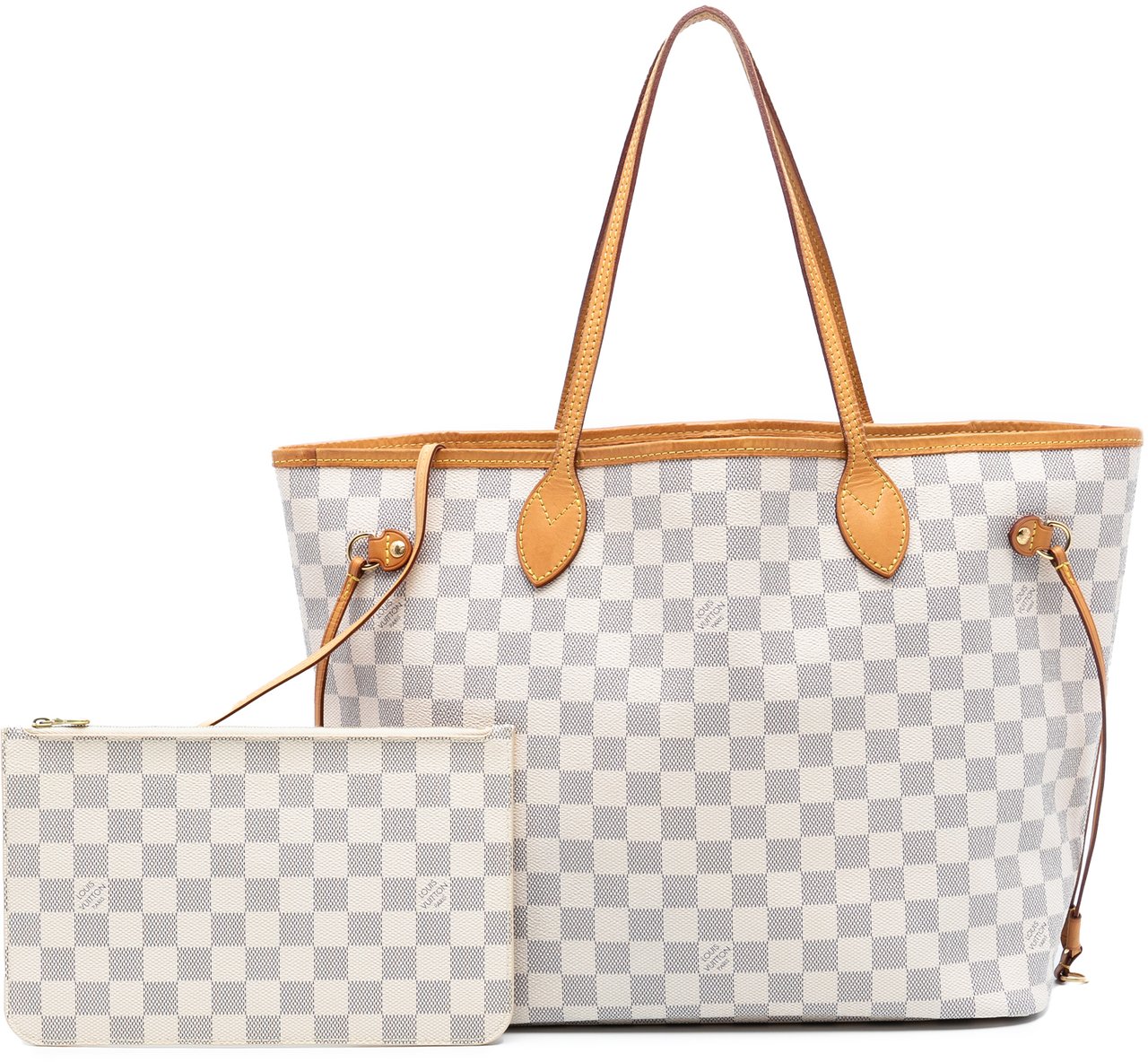 Louis Vuitton Damier Azur Neverfull MM Wit
