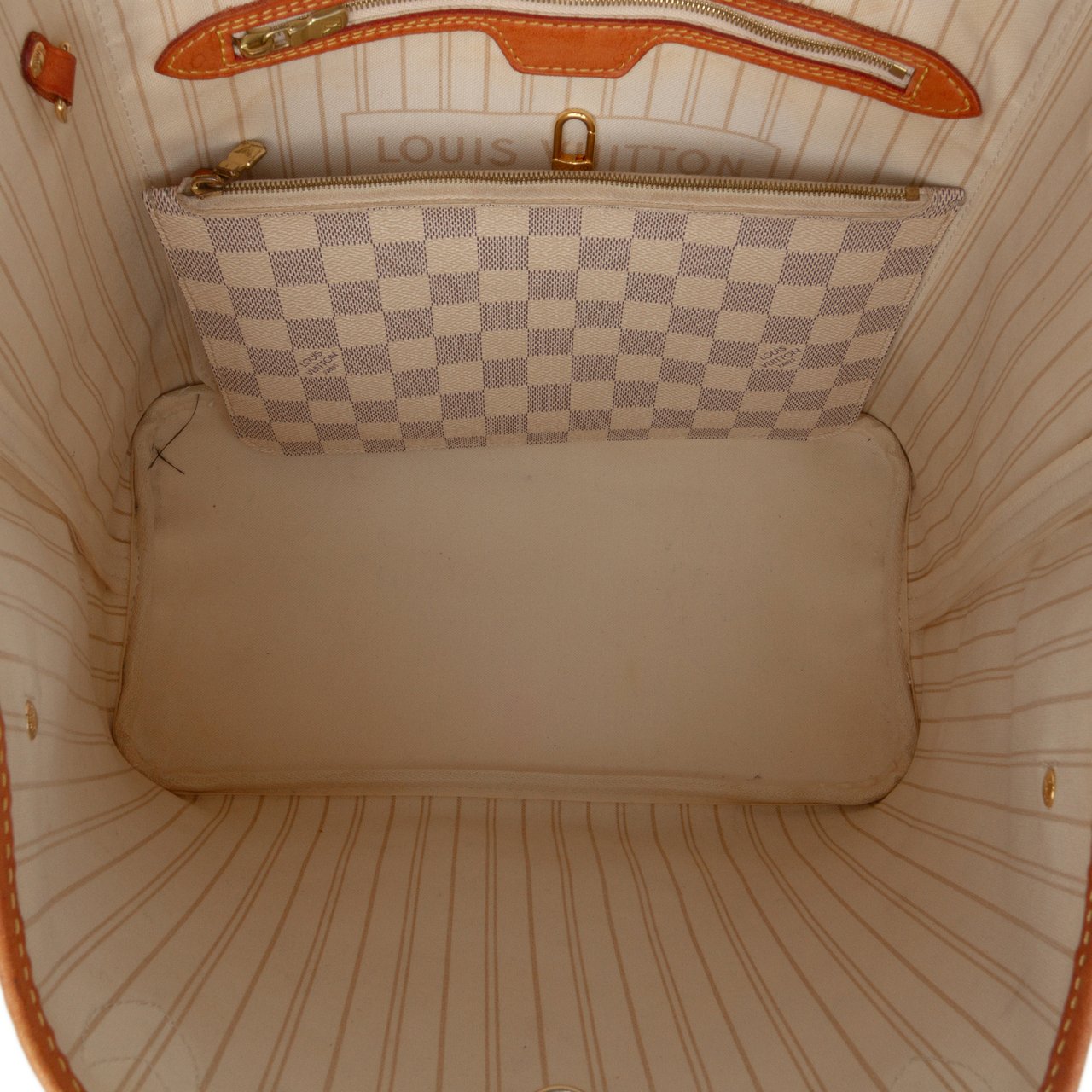 Louis Vuitton Damier Azur Neverfull MM Wit