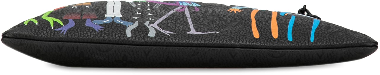 Louis Vuitton Virgil Abloh Monogram Taurillon Zoom With Friends A4 Pouch Zwart