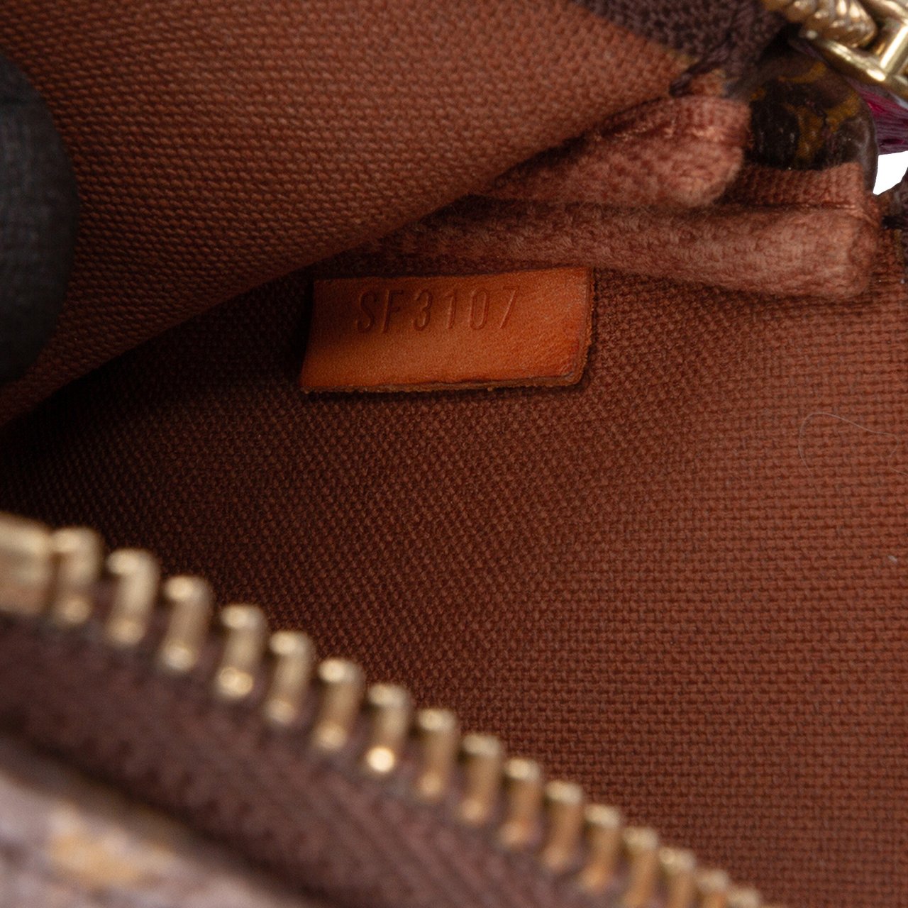 Louis Vuitton Monogram Giraffe Christmas Mini Pochette Accessoires Bruin