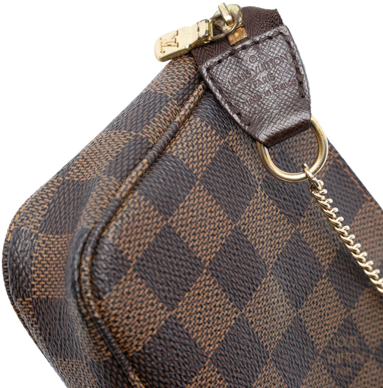 Louis Vuitton Damier Ebene Mini Pochette Accessoires Bruin