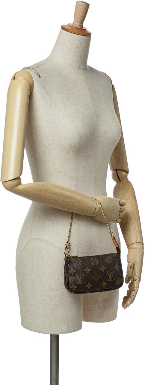Louis Vuitton Monogram Mini Pochette Accessoires Bruin