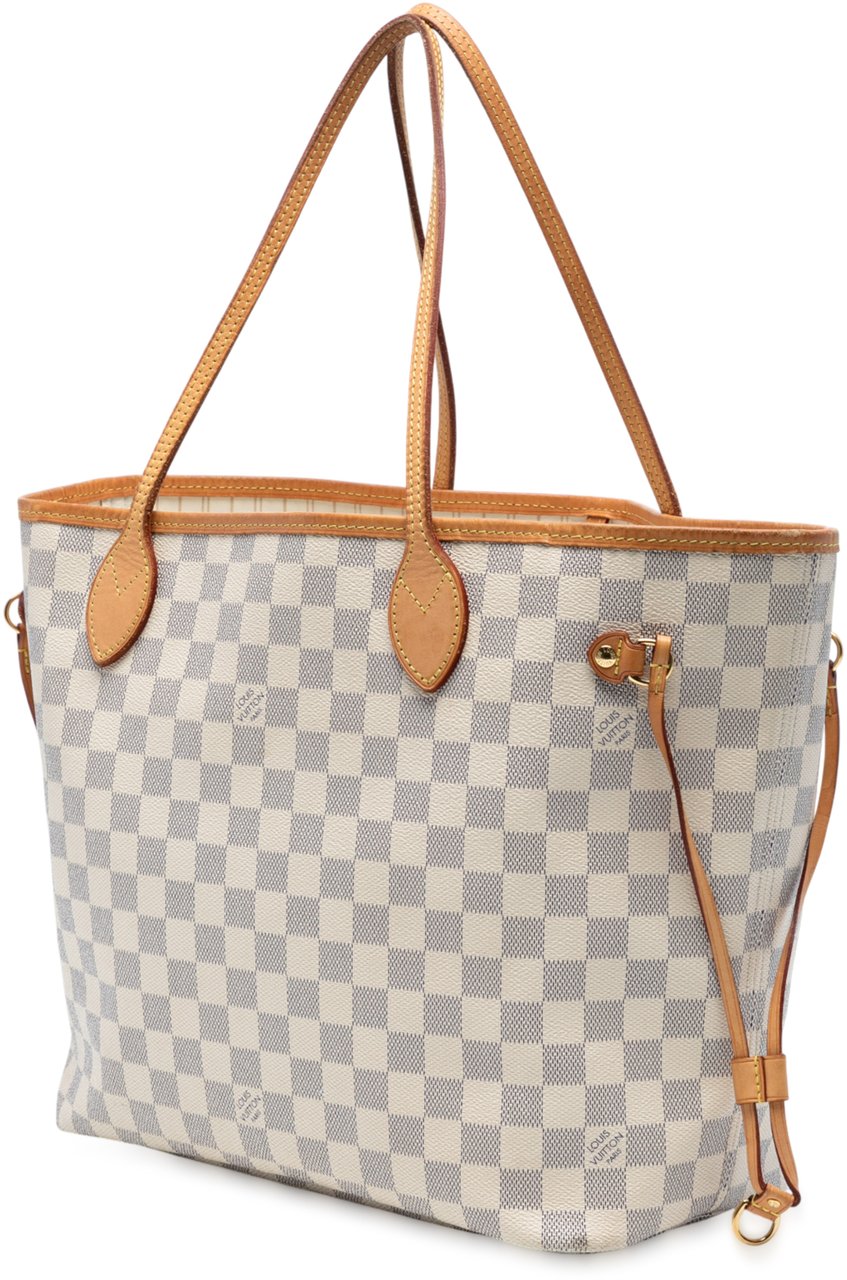 Louis Vuitton Damier Azur Neverfull MM Wit