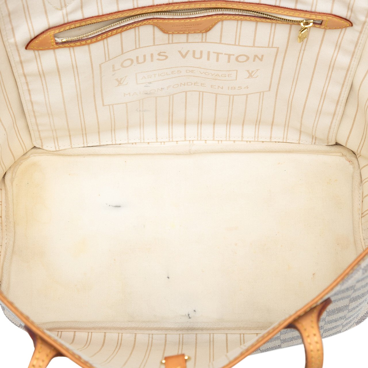 Louis Vuitton Damier Azur Neverfull MM Wit