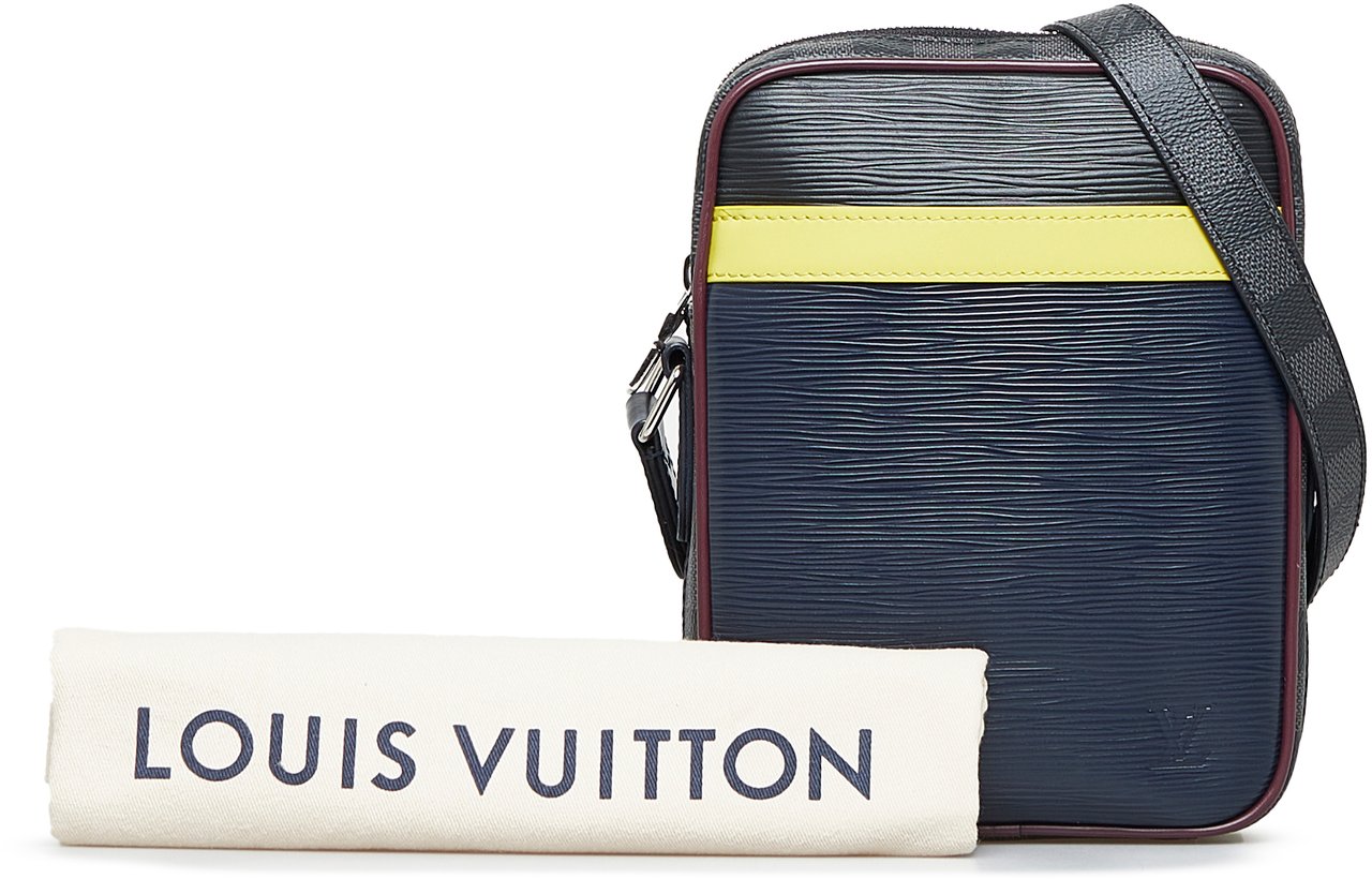 Louis Vuitton Epi Damier Graphite Danube Slim Zwart