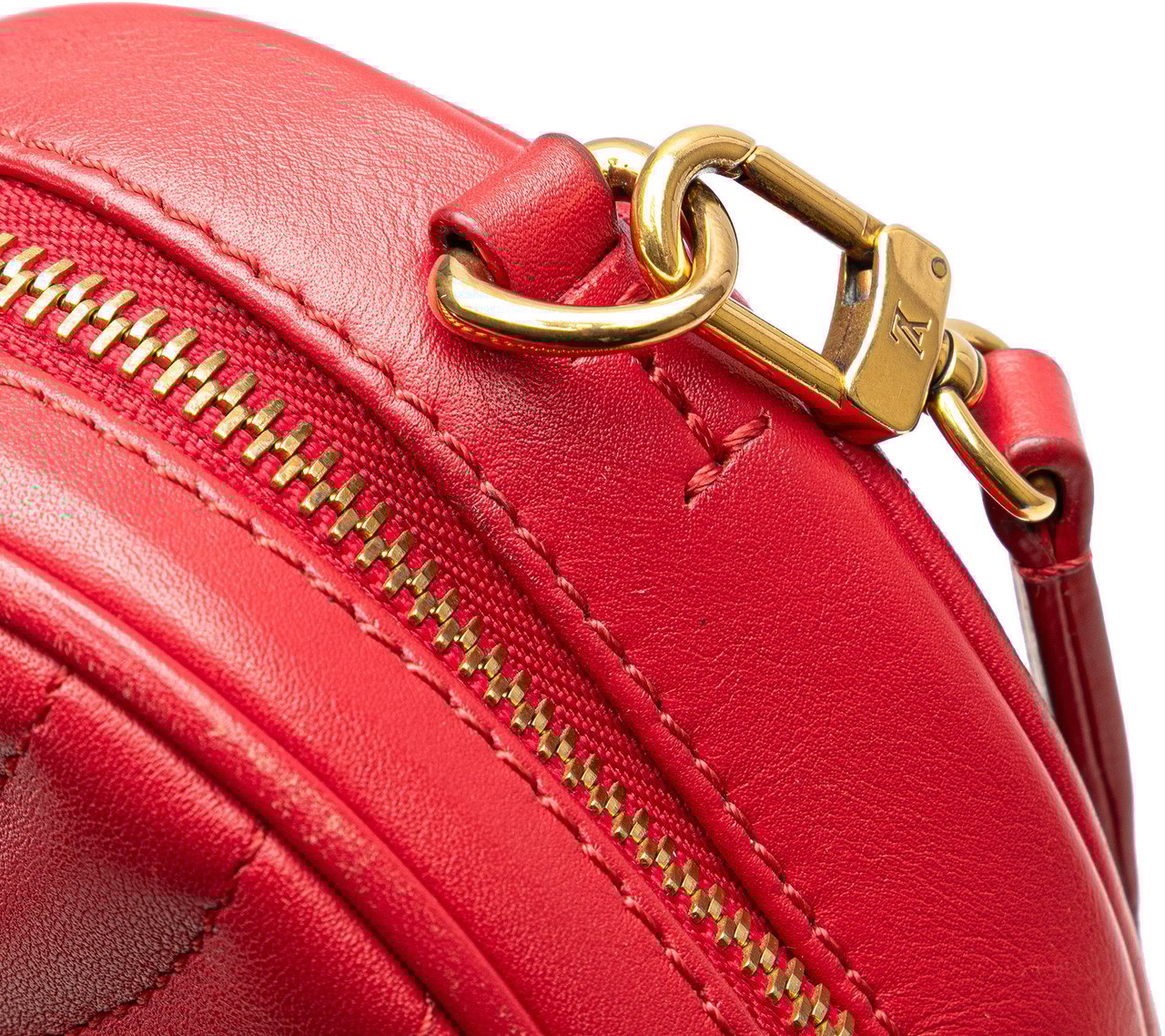 Louis Vuitton Calfskin Embellished New Wave Love Lock Crossbody Rood