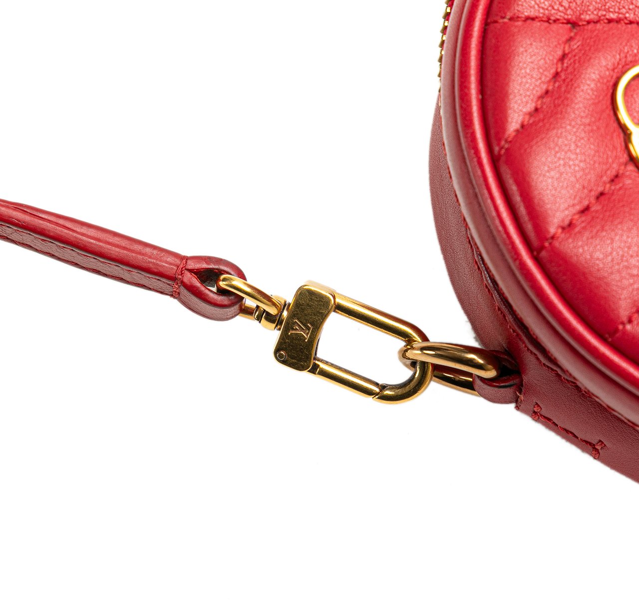 Louis Vuitton Calfskin Embellished New Wave Love Lock Crossbody Rood