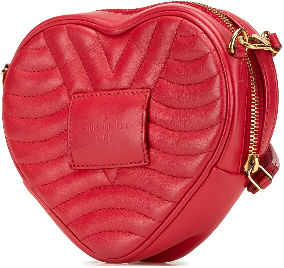 Louis Vuitton Calfskin Embellished New Wave Love Lock Crossbody Rood