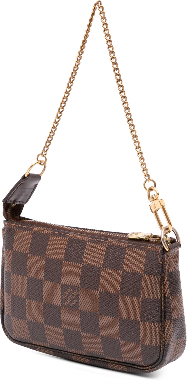 Louis Vuitton Damier Ebene Trunks and Bags Mini Pochette Accessoires Bruin