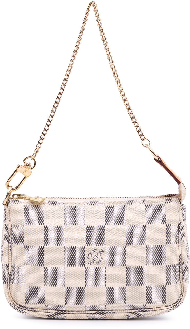 Louis Vuitton Damier Azur Mini Pochette Accessoires Wit