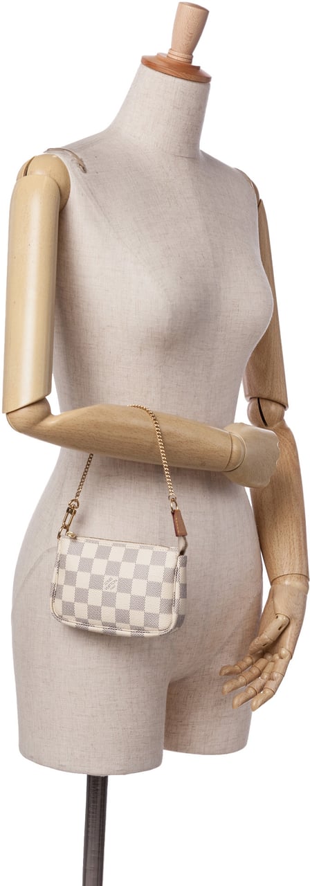 Louis Vuitton Damier Azur Mini Pochette Accessoires Wit