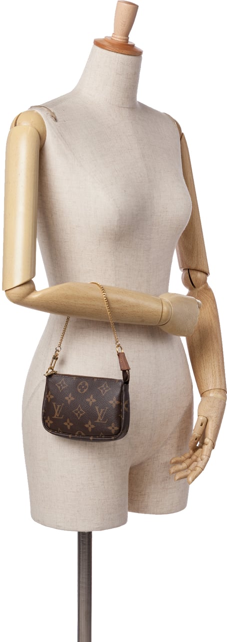 Louis Vuitton Monogram Mini Pochette Accessoires Bruin