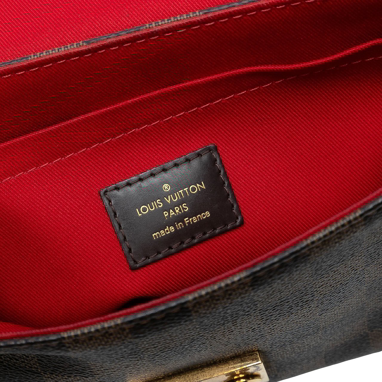 Louis Vuitton Damier Ebene Croisette Bruin