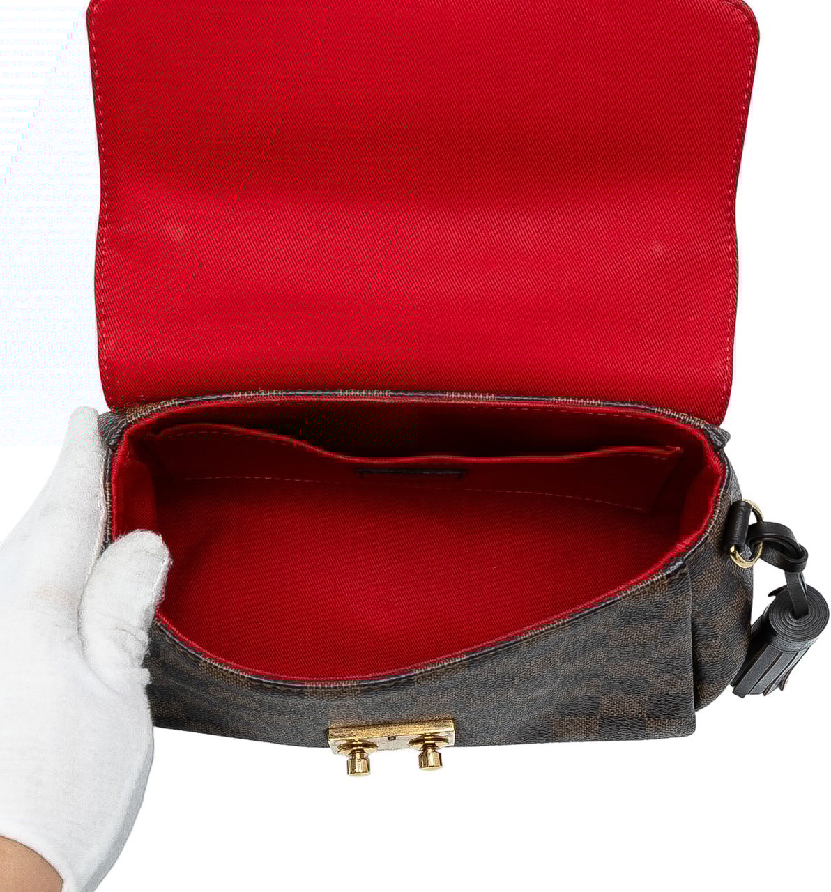 Louis Vuitton Damier Ebene Croisette Bruin