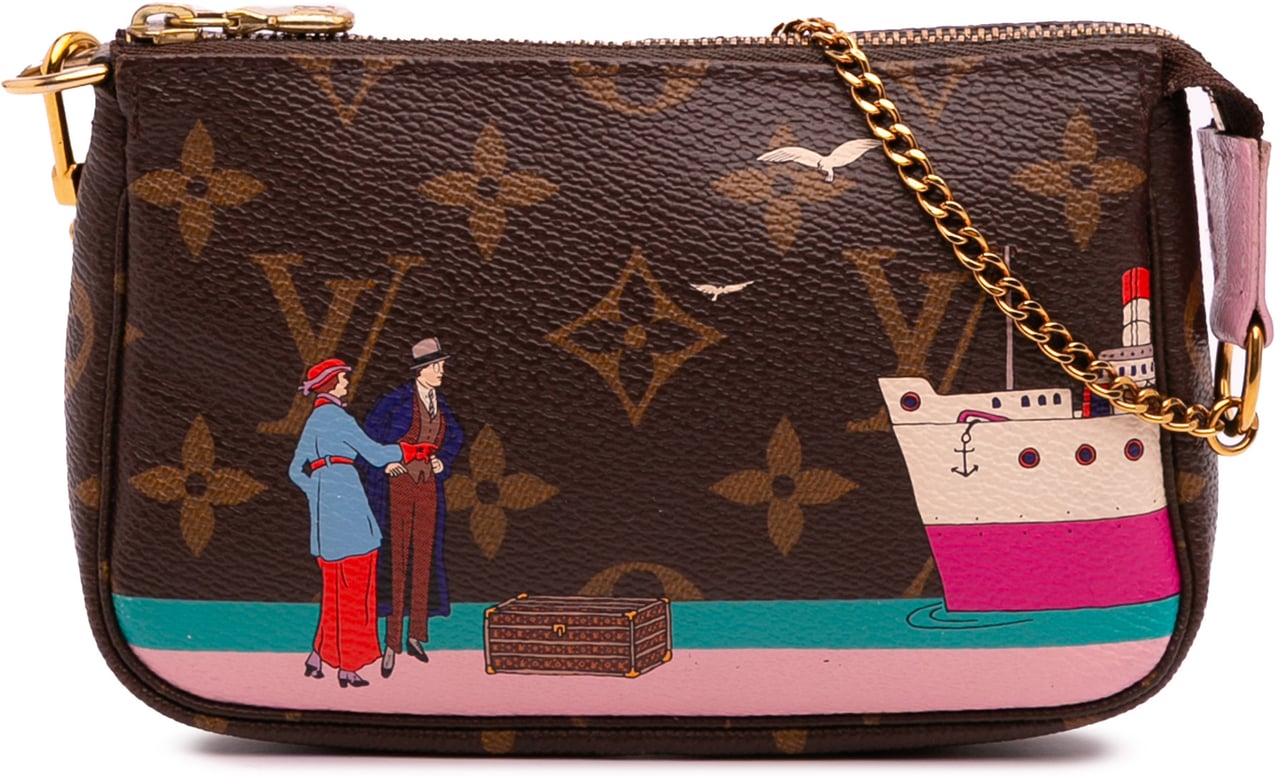 Louis Vuitton Monogram Transatlantic Mini Pochette Accessoires Bruin