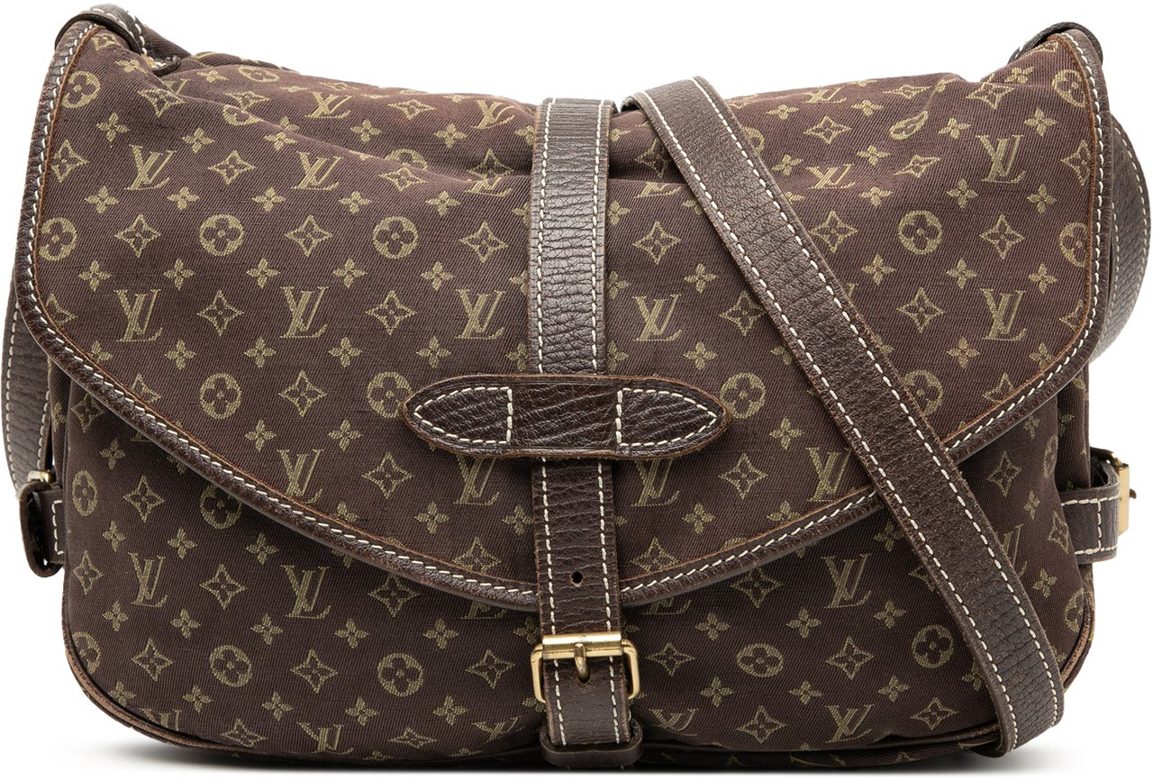 Louis Vuitton Monogram Mini Lin Saumur 30 Bruin