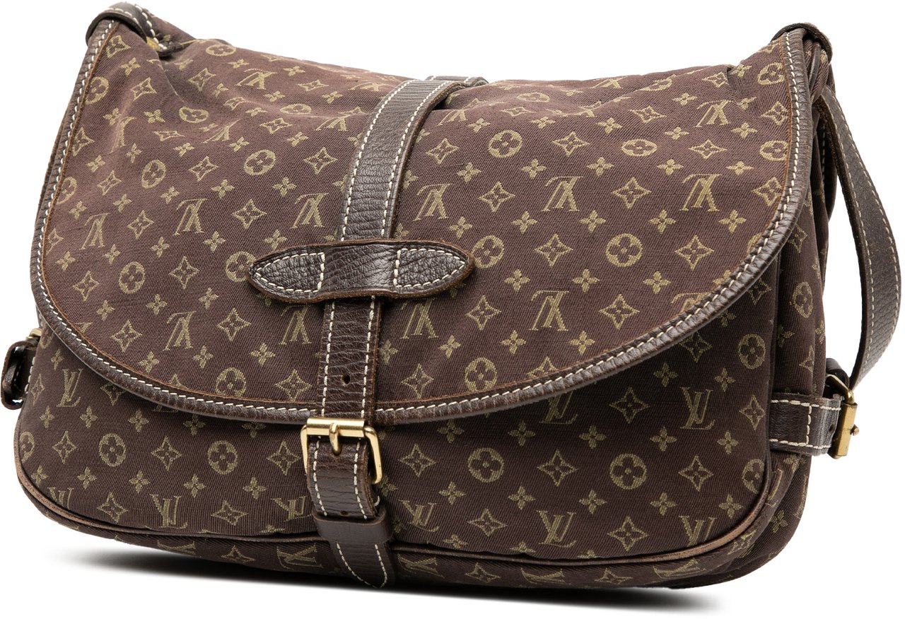 Louis Vuitton Monogram Mini Lin Saumur 30 Bruin
