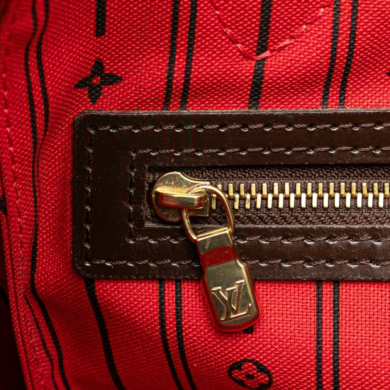 Louis Vuitton Damier Ebene Neverfull MM Bruin