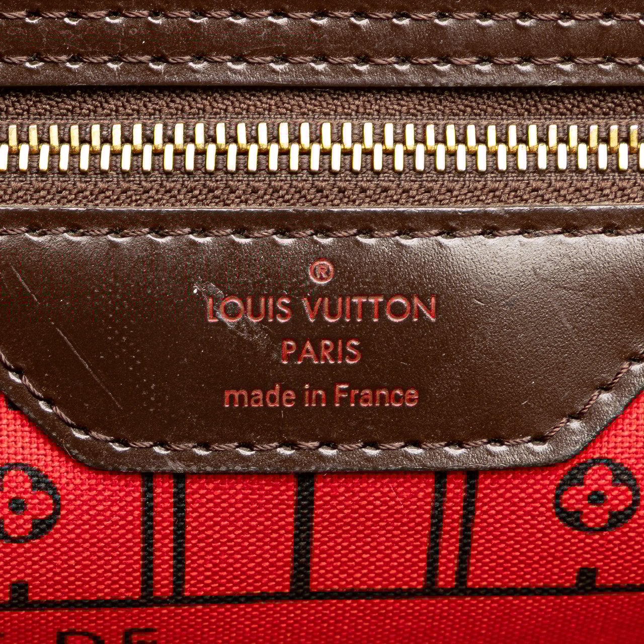 Louis Vuitton Damier Ebene Neverfull MM Bruin