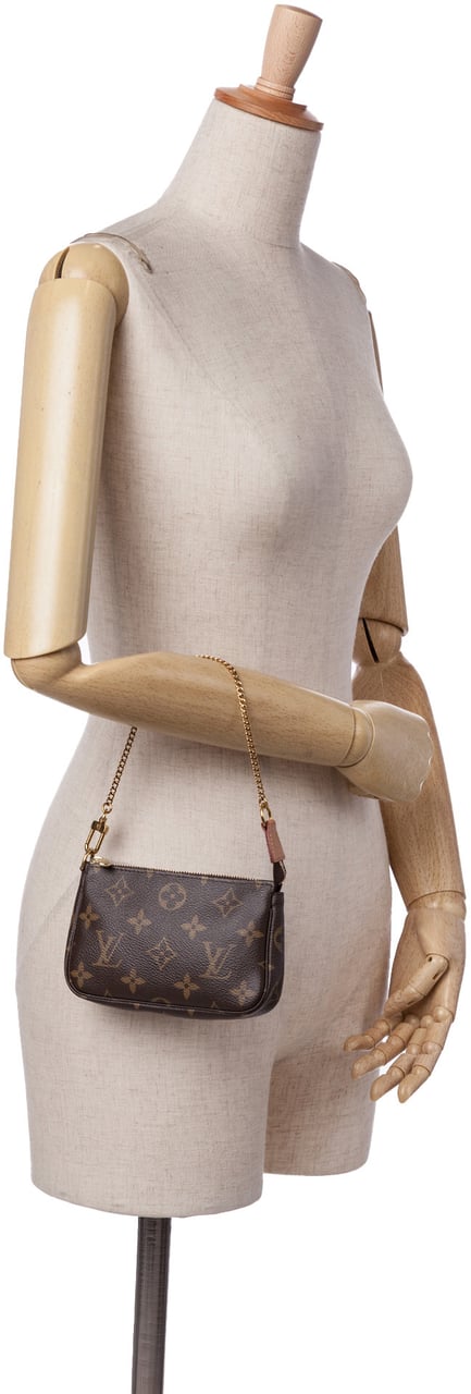 Louis Vuitton Monogram Mini Pochette Accessoires Bruin