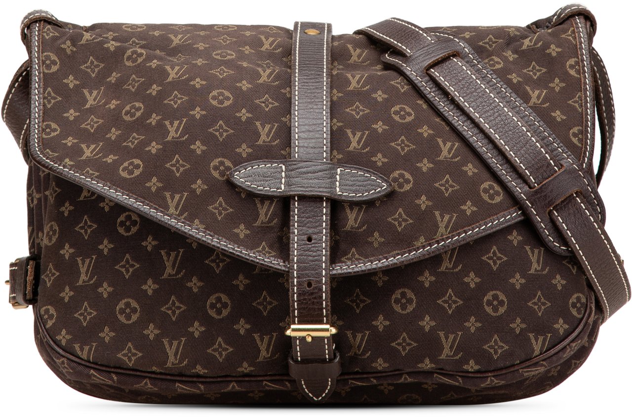 Louis Vuitton Monogram Mini Lin Saumur 30 Bruin