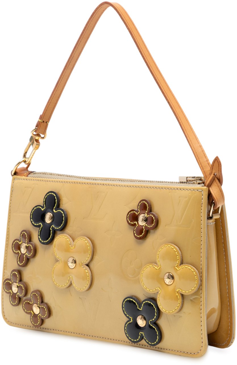 Louis Vuitton Monogram Vernis Fleurs Lexington Pochette Bruin