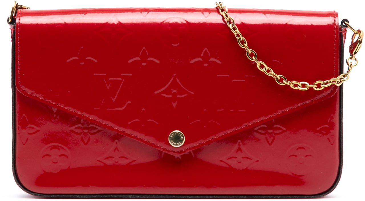 Louis Vuitton Monogram Vernis Pochette Felicie Rood