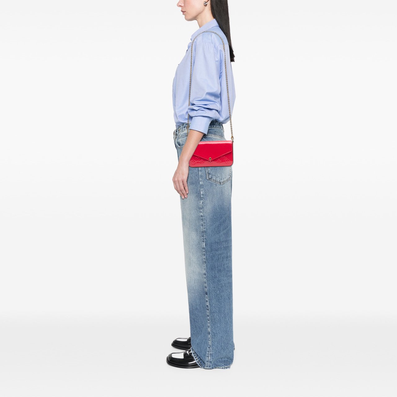 Louis Vuitton Monogram Vernis Pochette Felicie Rood