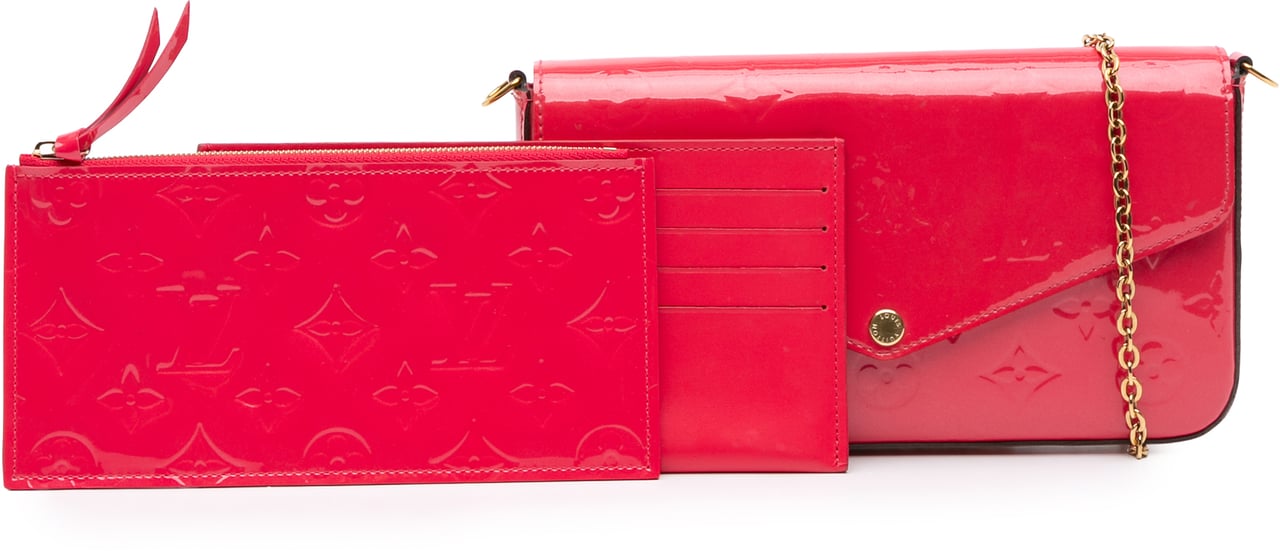 Louis Vuitton Monogram Vernis Pochette Felicie Rood