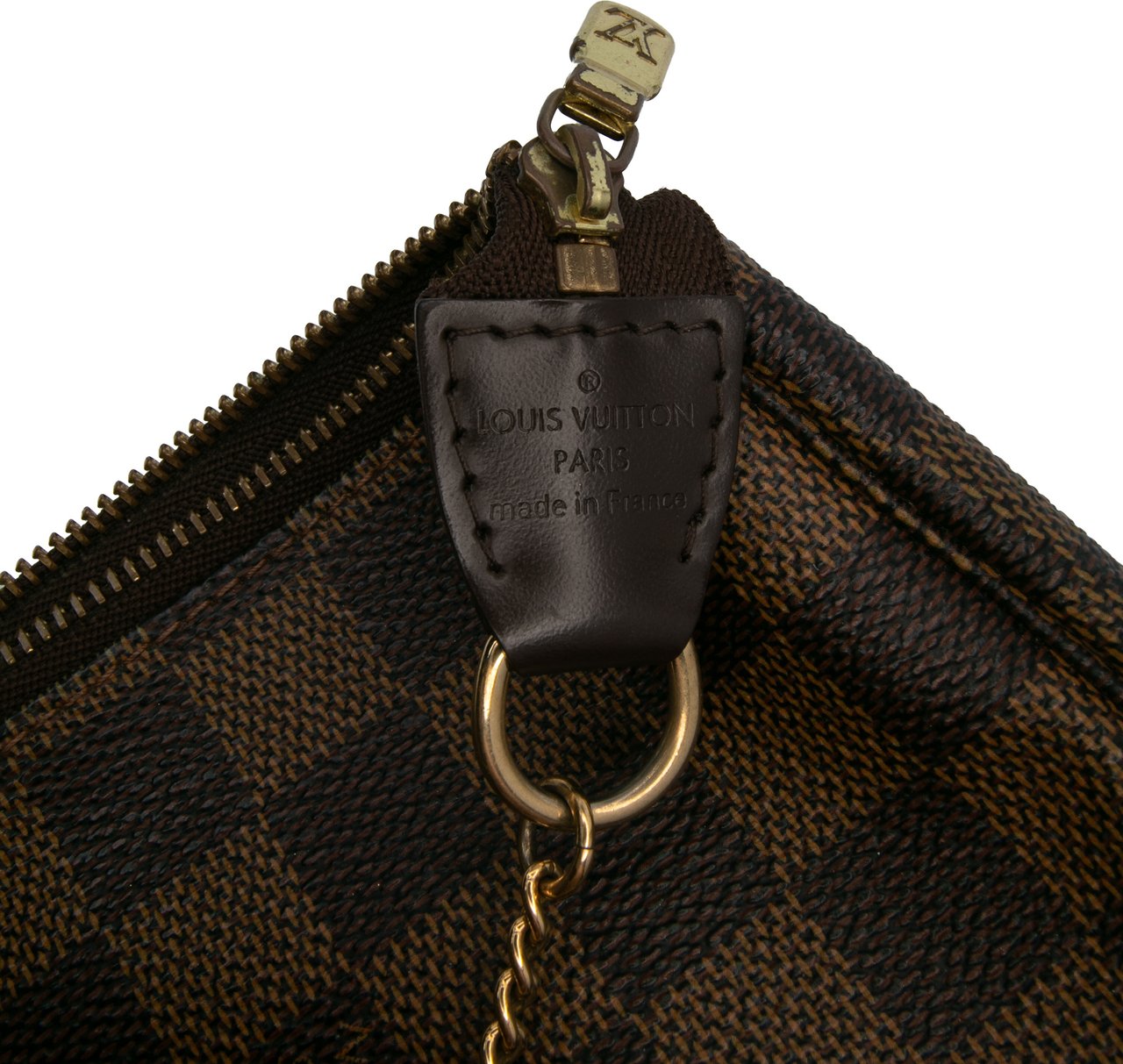 Louis Vuitton Damier Ebene Mini Pochette Accessoires Bruin