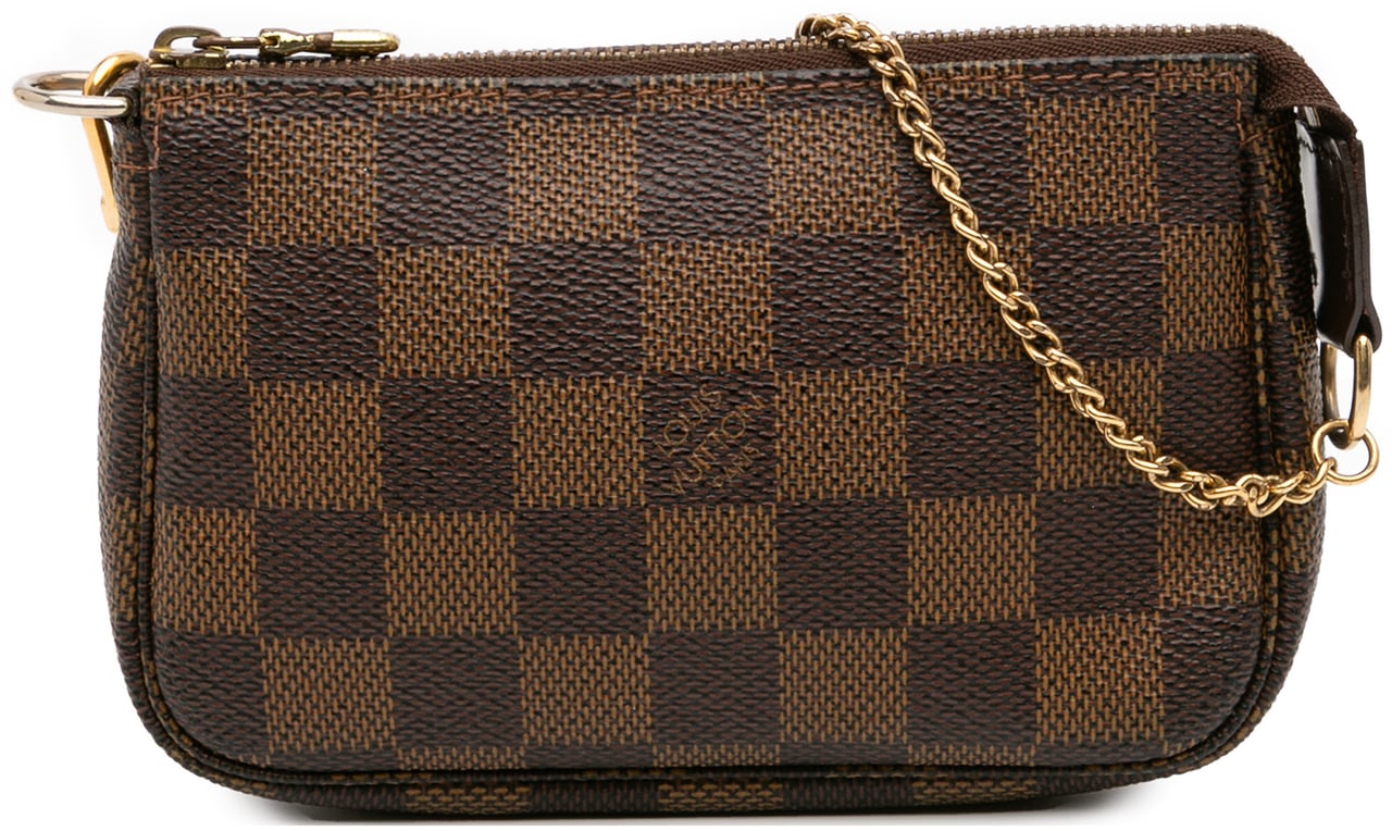Louis Vuitton Damier Ebene Mini Pochette Accessoires Bruin