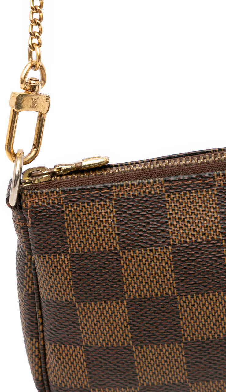 Louis Vuitton Damier Ebene Mini Pochette Accessoires Bruin