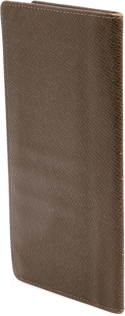 Louis Vuitton Taiga Checkbook Wallet Bruin