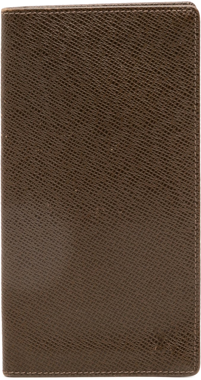Louis Vuitton Taiga Checkbook Wallet Bruin