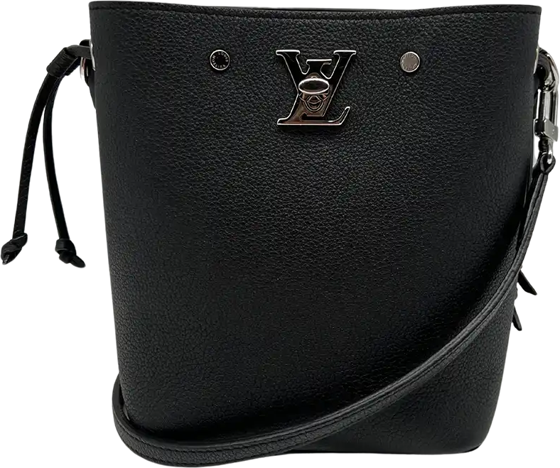 Louis Vuitton Louis Vuitton Nano Lockme Bucket calfskin black / very good Zwart