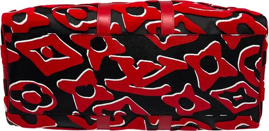 Louis Vuitton Louis Vuitton xUF Urs Fischer red X black Monogram Keepall Bandouliere 45 / new Zwart