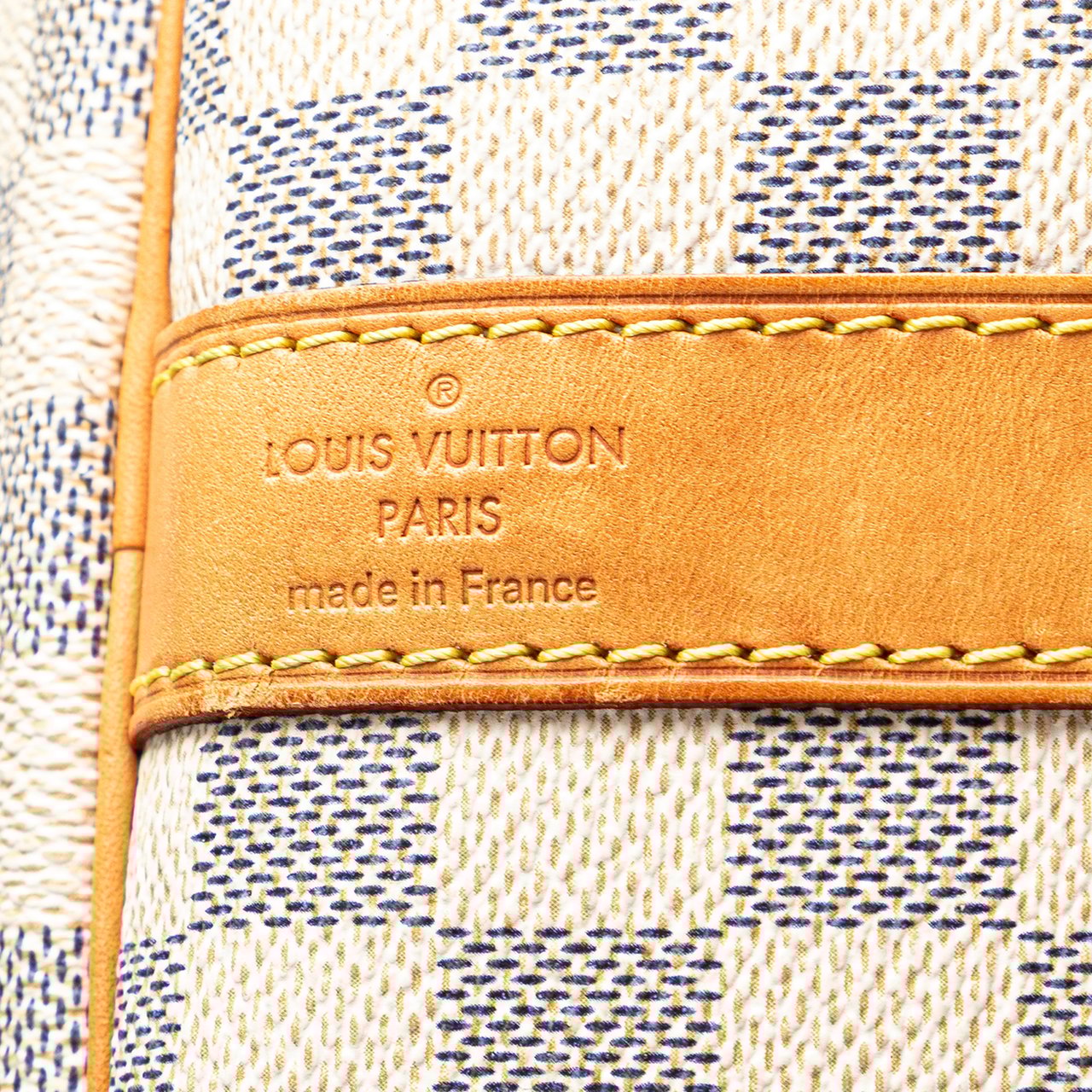 Louis Vuitton Damier Azur Keepall Bandouliere 55 Wit