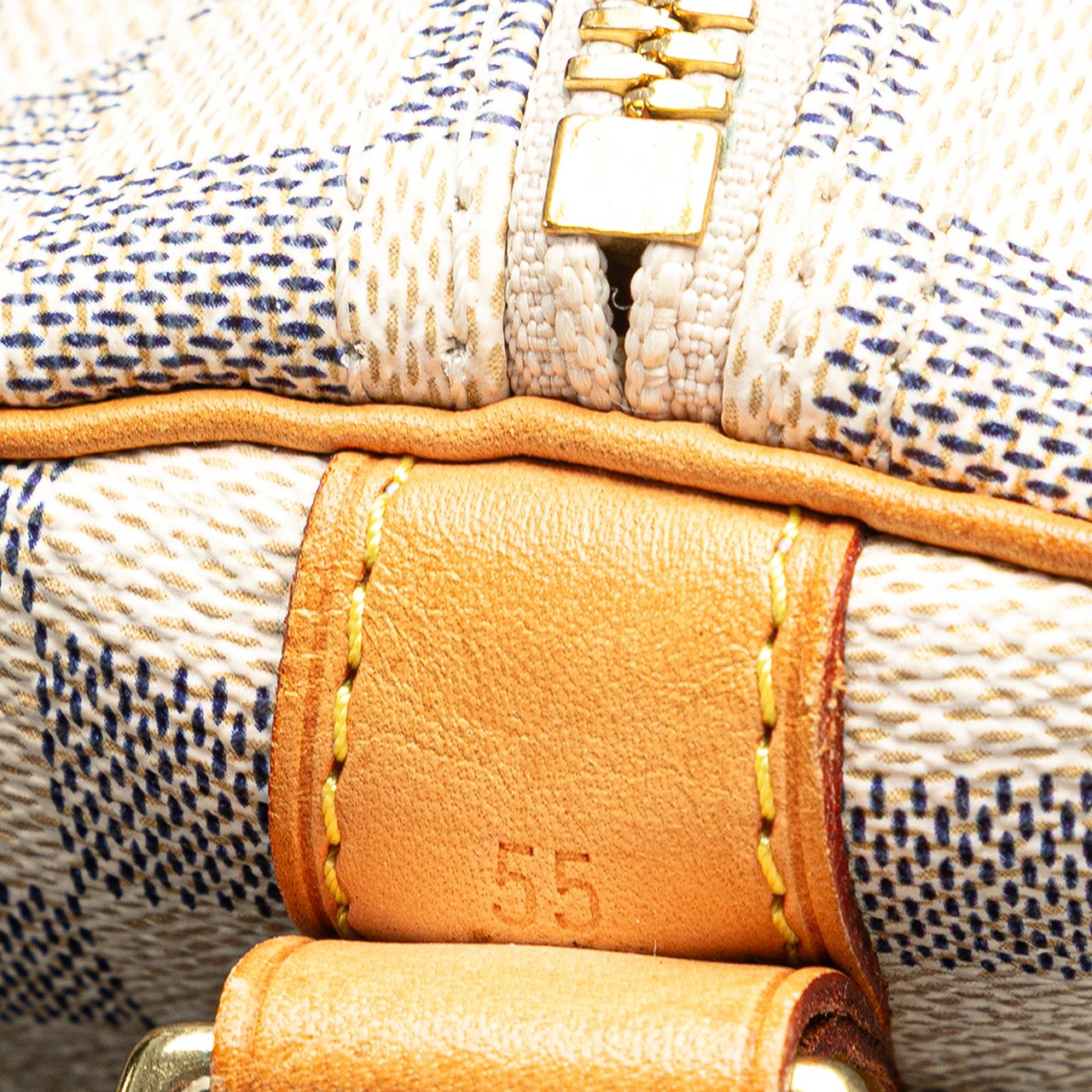 Louis Vuitton Damier Azur Keepall Bandouliere 55 Wit